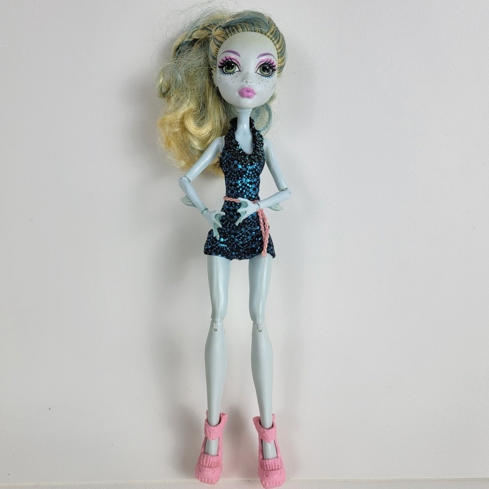 Mattel Monster High Lagoona Blue Doll Teal Scale Romper Pink Shoes Fins